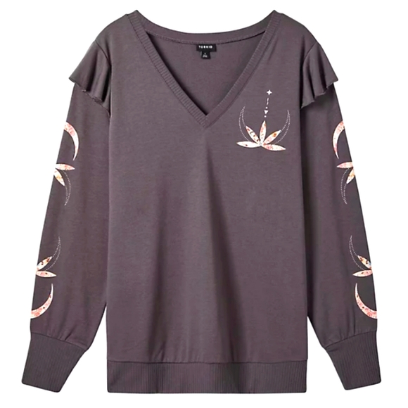 torrid Tops - Torrid Ruffle Sweatshirt